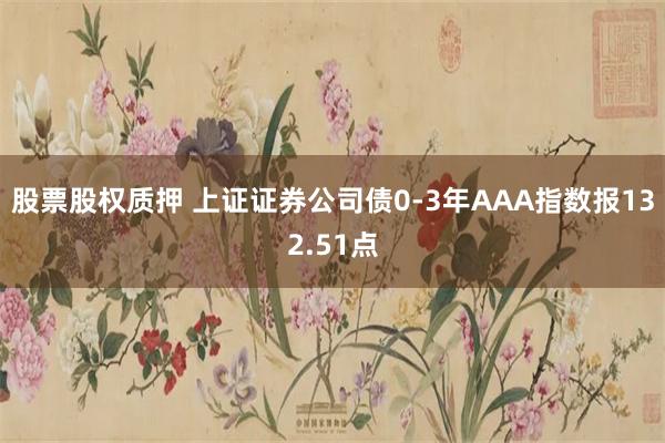 股票股权质押 上证证券公司债0-3年AAA指数报132.51点